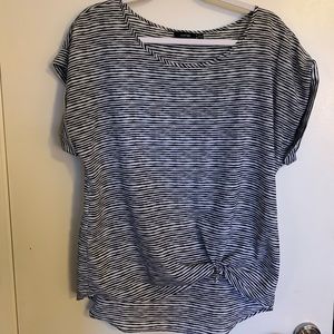 Apt 9. Striped black and white Womens blouse. Size large